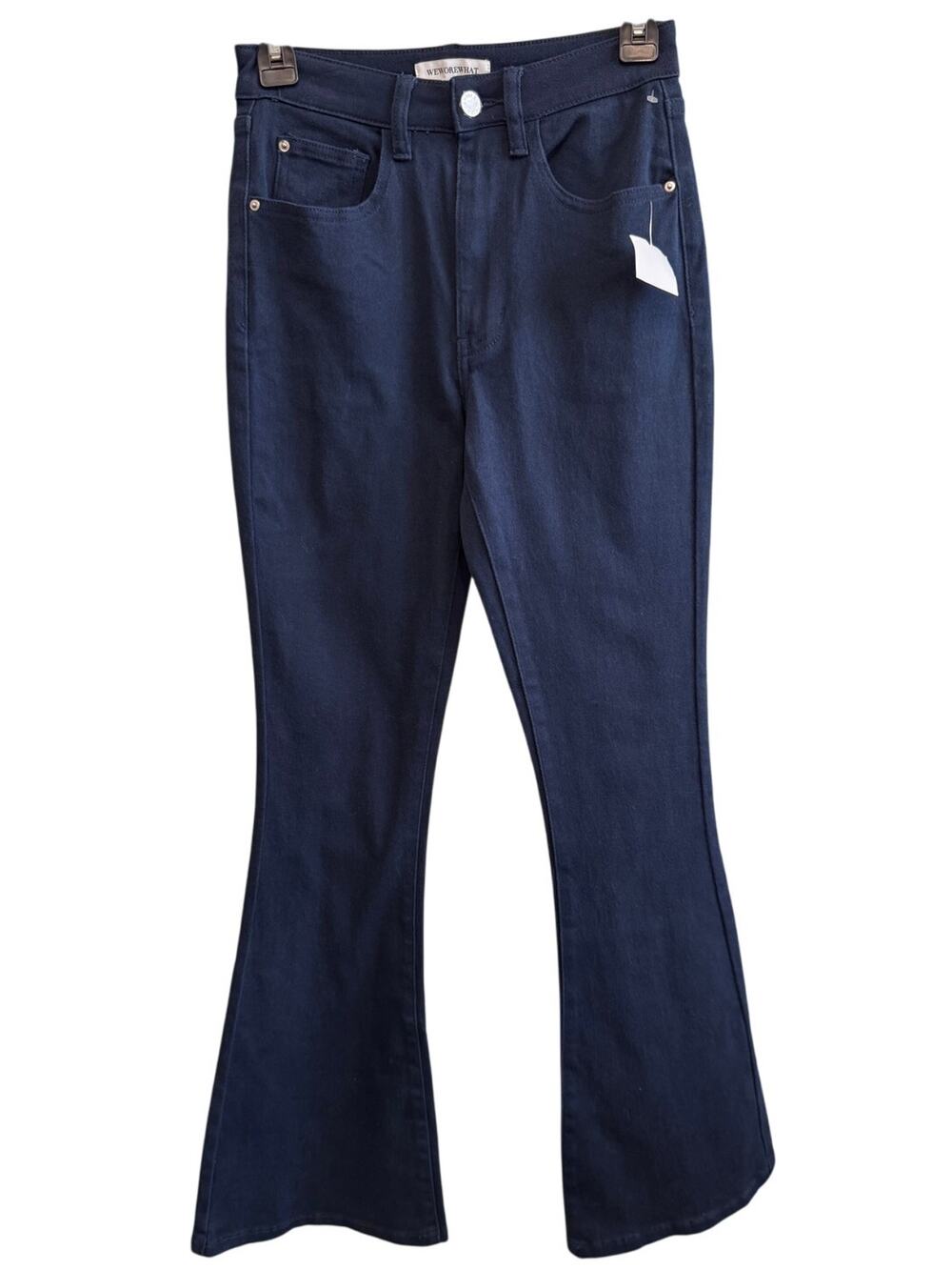 NEW WE WORE WHAT Women's Dark Wash High Rise Flare Leg Jeans Size 24